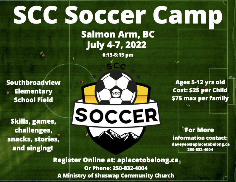 Soccer Camp Poster Salmon Arm 2022